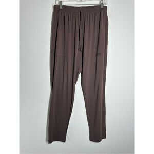 Patchwork Women's Pull On Drawstring Pants Brown Size  L See Description